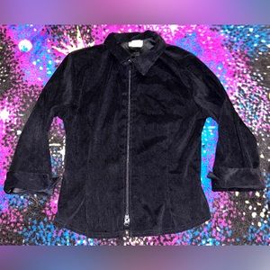 🖤black zip-up blouse🖤